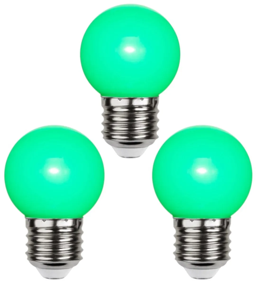 Star Trading Prikkabel Kogellamp E27 1W - Groen - 3 Stuks