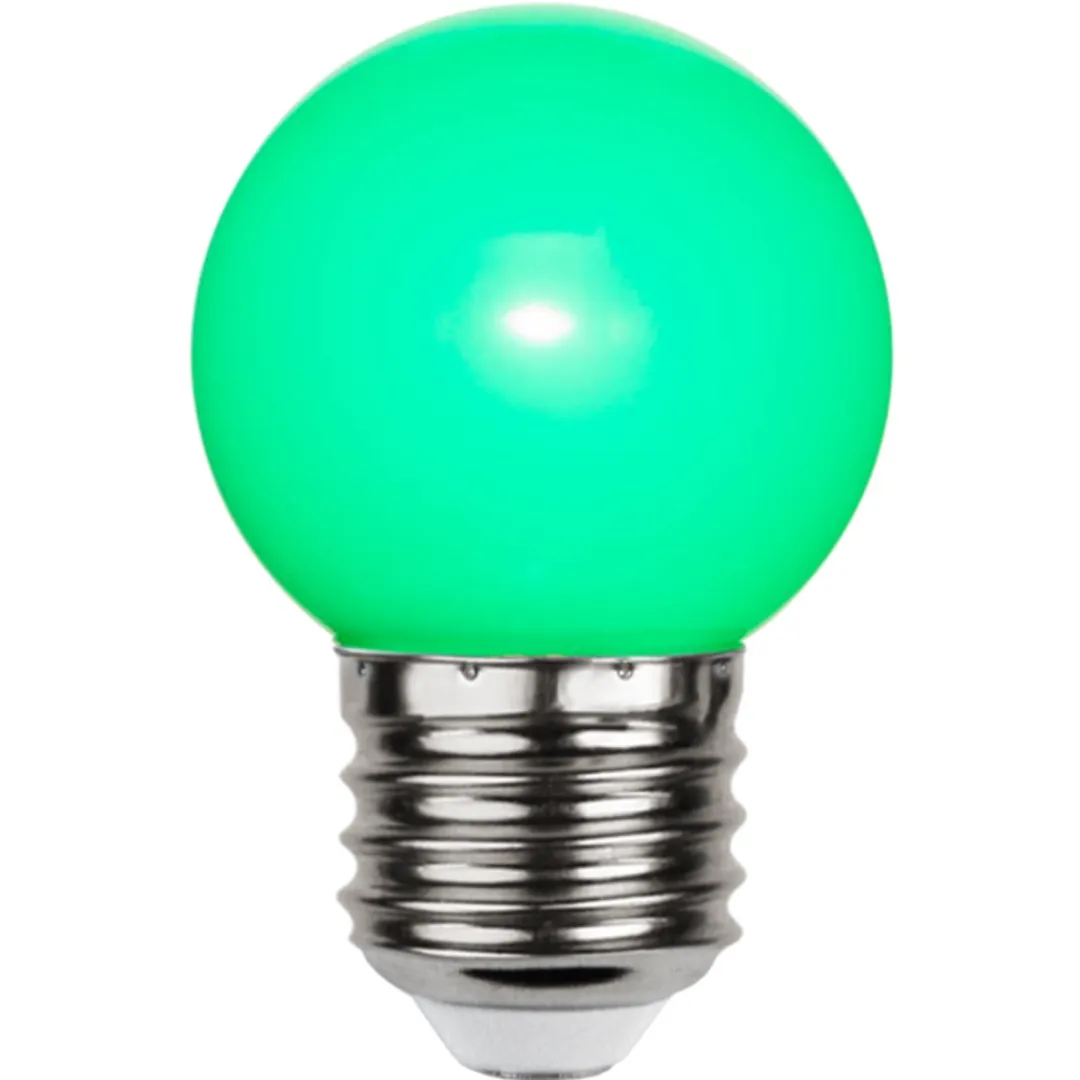 Star Trading Prikkabel Kogellamp E27 1W - Groen - 3 Stuks