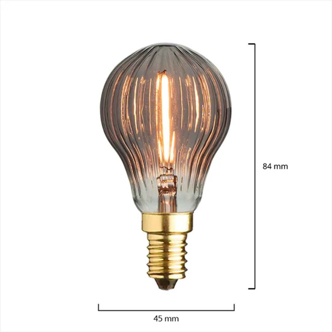 Lybardo E14 LED Rookglas 10 Stuks - 1W 2100K