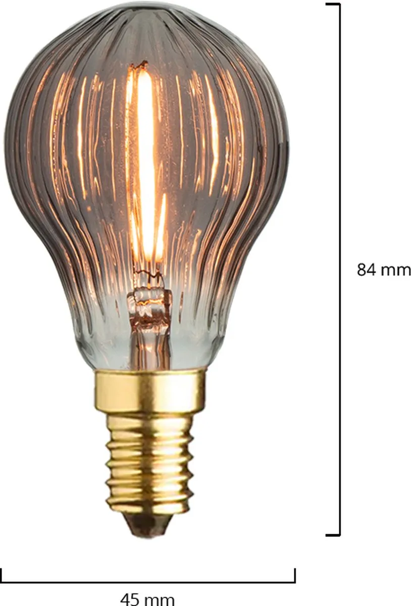Lybardo E14 LED Rookglas 10 Stuks - 1W 2100K