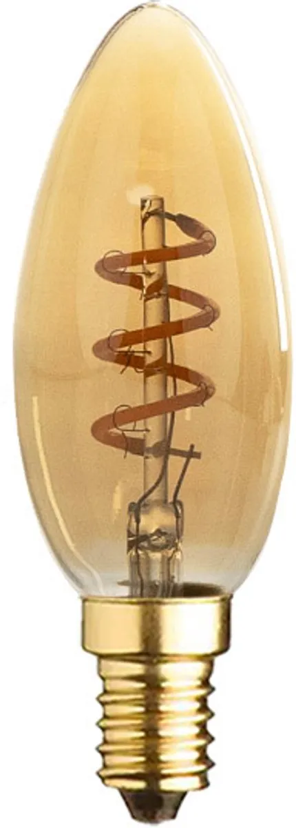 Lybardo E14 LED Kaarslamp 8-pack - 2W 2000K Warmwit - Amber