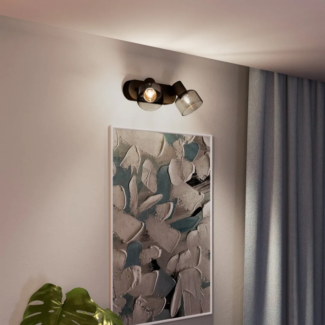 Philips Sleet Opbouwspot Zwart - 2x E14 Warmwit 2700K