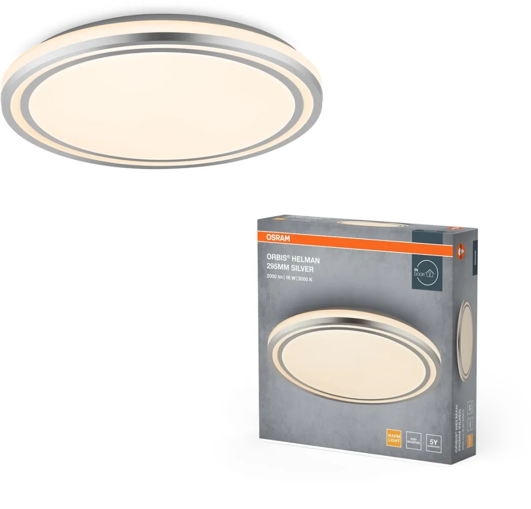 Osram Orbis Helman Plafondlamp 16W 1100lm - Zilver