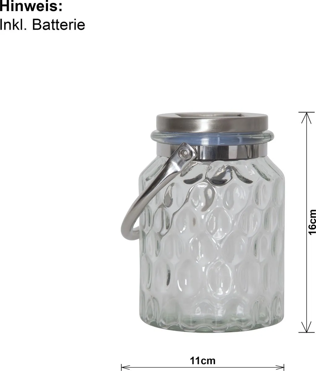 Star Trading Pireus LED Lantaarn 16cm - Warm Wit - Helder Glas