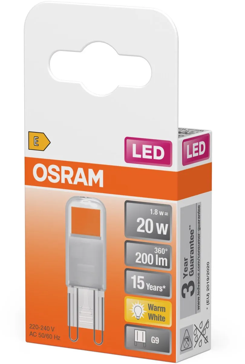 Osram LED Capsule G9 1.8W 200lm - Zeer Warm Wit