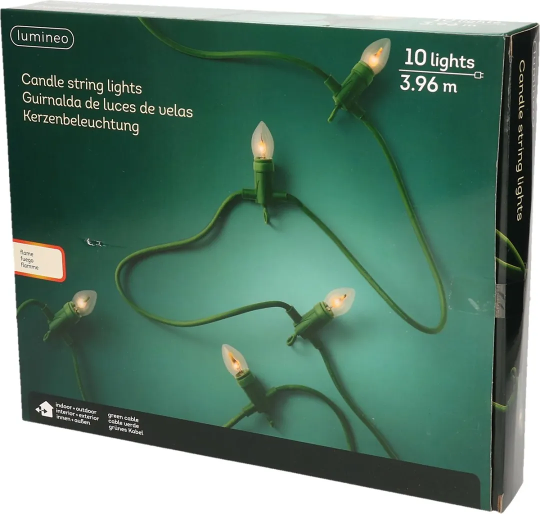 Lumineo HHCP Snoerverlichting Vlam 4m Warm Wit