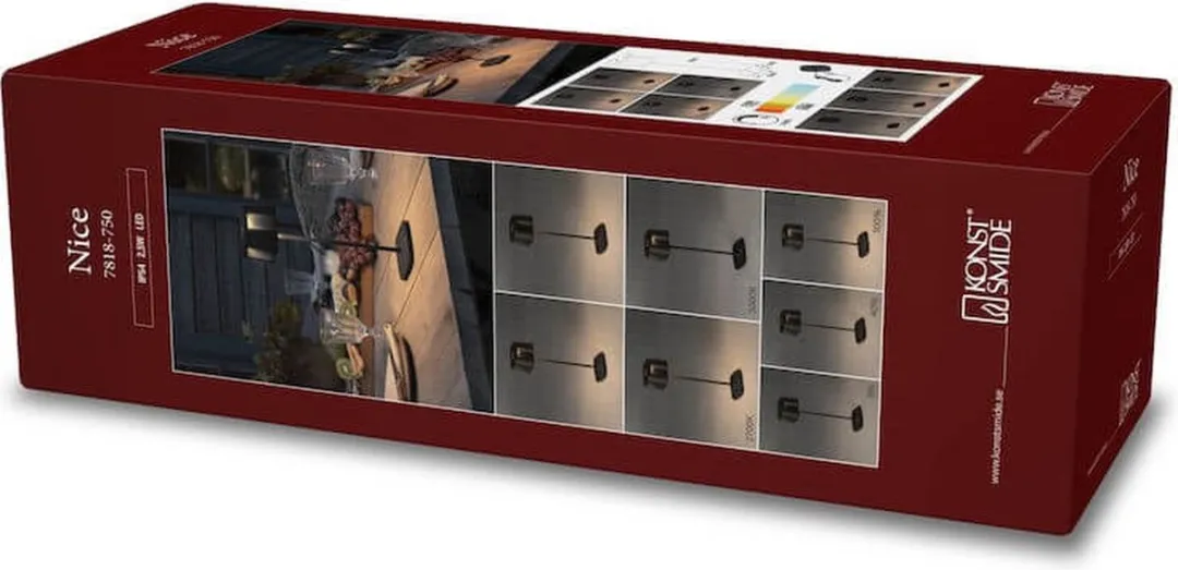 Konstsmide Nice Oplaadbare Tafellamp 2.2W - Zwart