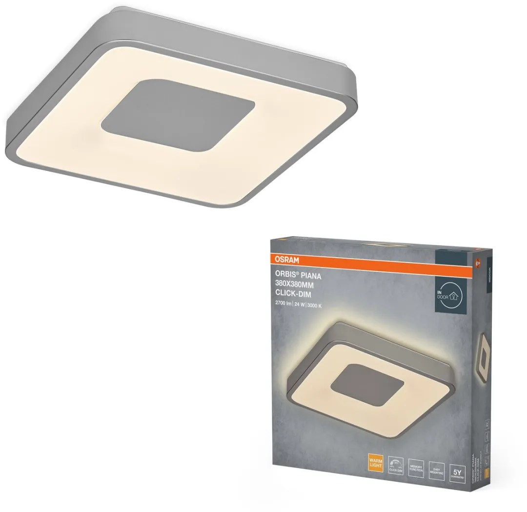Osram Orbis Piana LED Plafondlamp 24W 3000K - Zilver