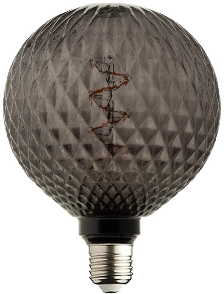 Lybardo DeepBlack E27 LED Diamantlamp 4W - Rookglas