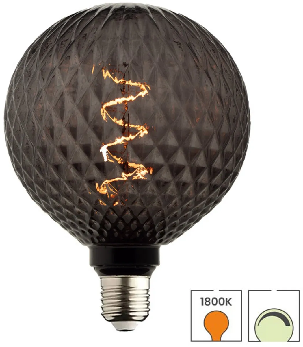 Lybardo DeepBlack E27 LED Diamantlamp 4W