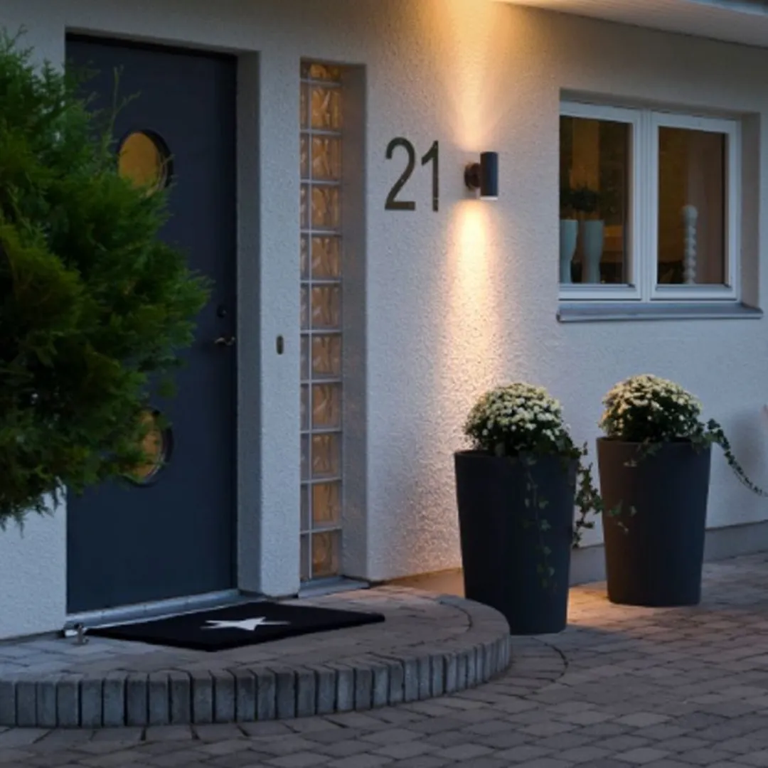 Konstsmide Modena Wandspot Twin XL 20cm GU10 - Zwart - afbeelding 6 van 6