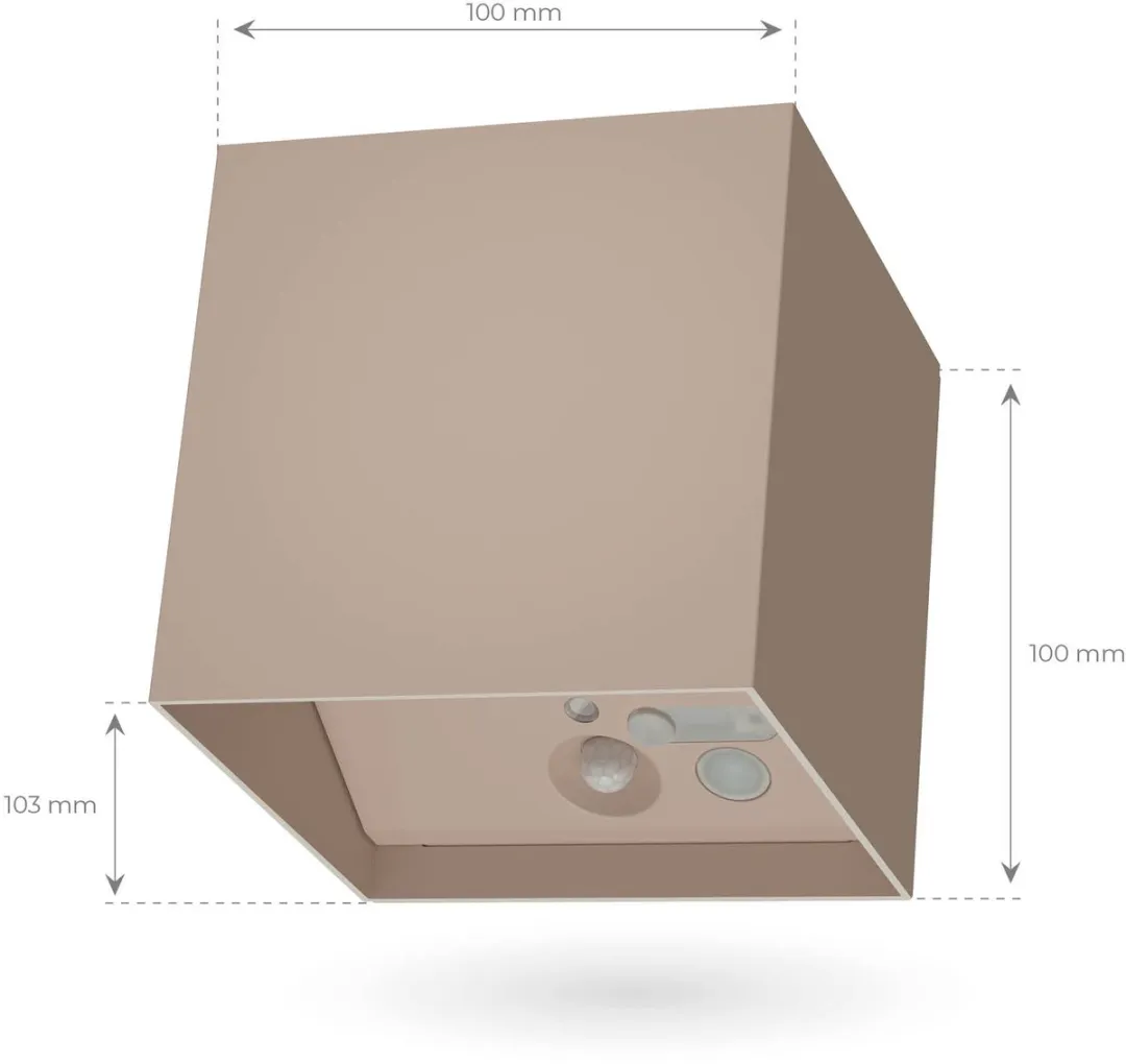 Ledvion Wandlamp 3W 4400mAh Sensor IP44 - Beige