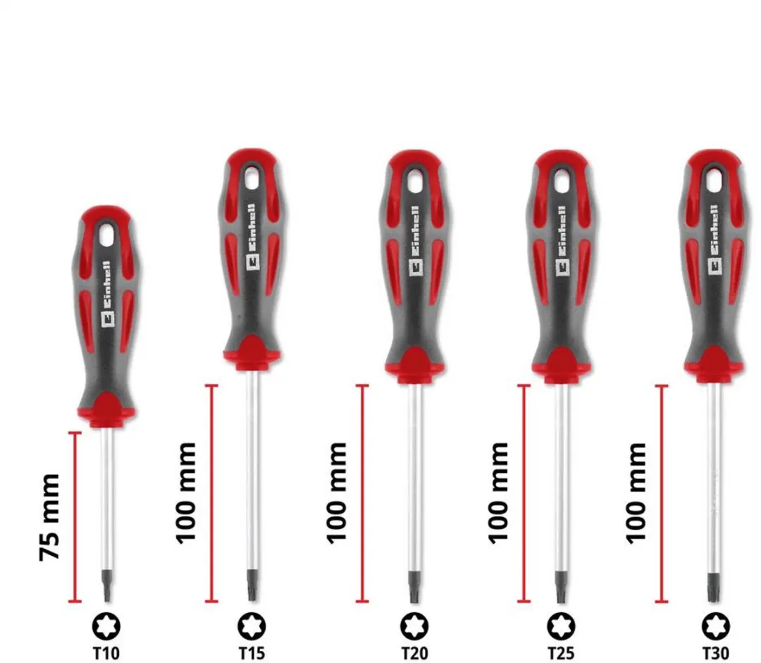Einhell Schroevendraaierset Universeel T10-T30 - 5 Stuks