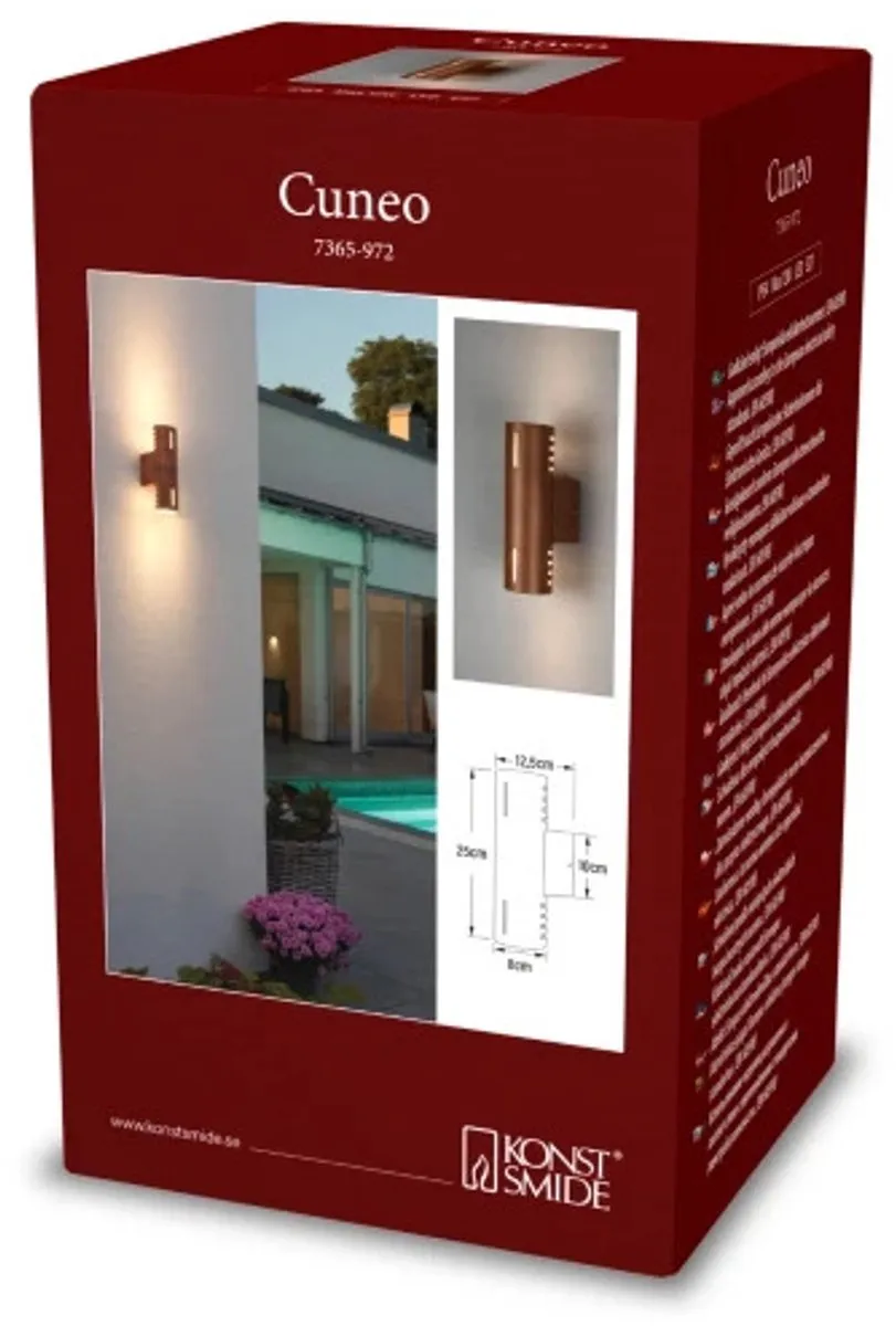 Konstsmide Cuneo Wandlamp Groen - 1x E27 15W IP43