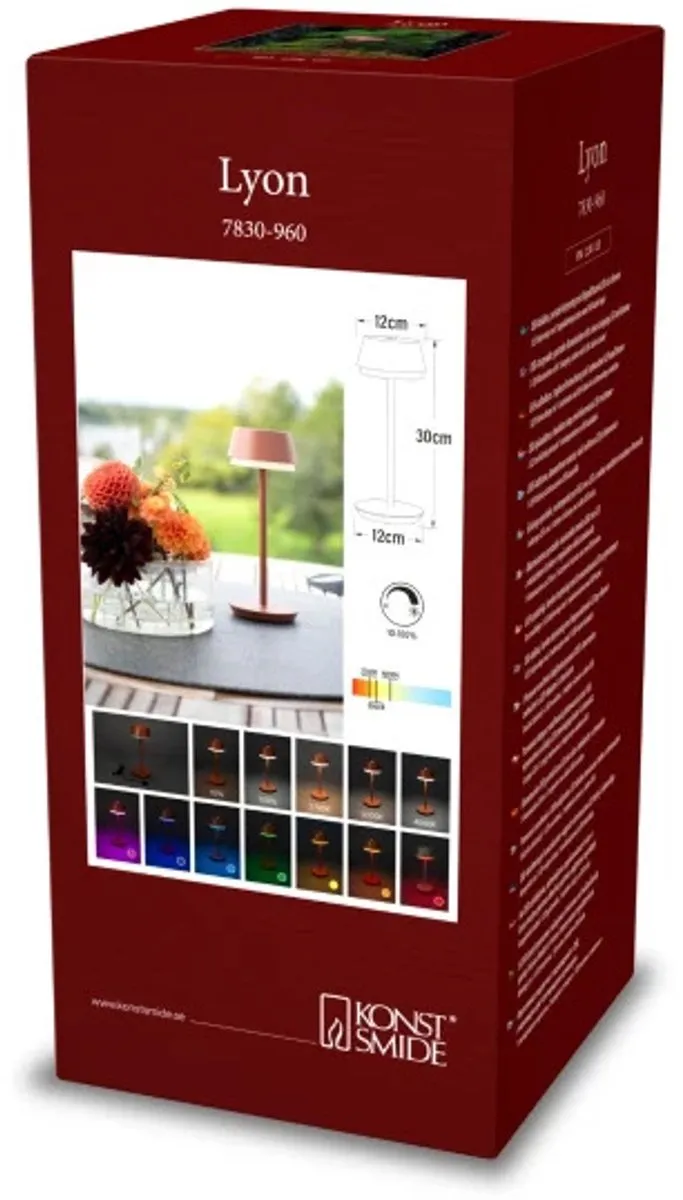 Konstsmide Lyon Tafellamp RGB - 2.2W - Terracotta