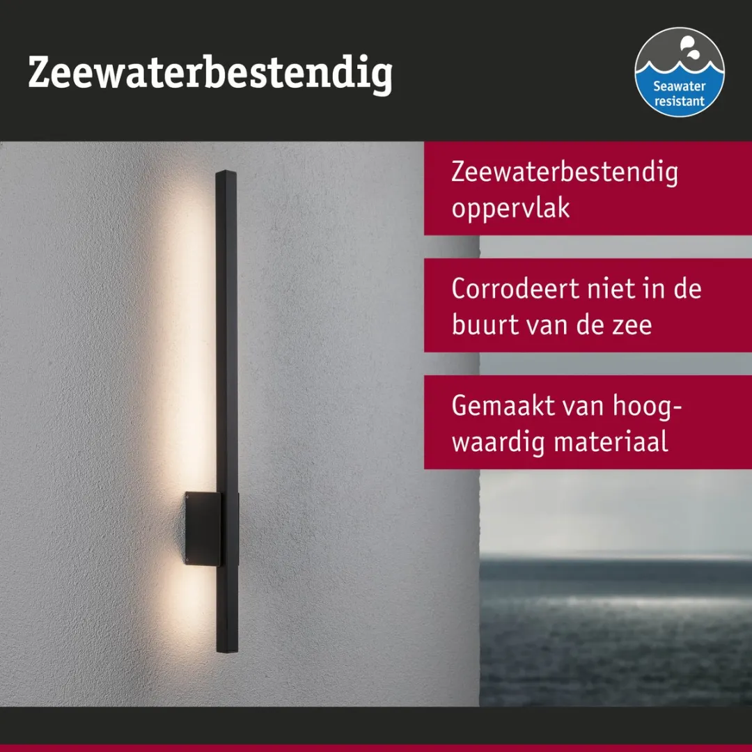 Paulmann LED Wandarmatuur Stan 800mm 11,5W 3000K - Antraciet - afbeelding 6 van 6