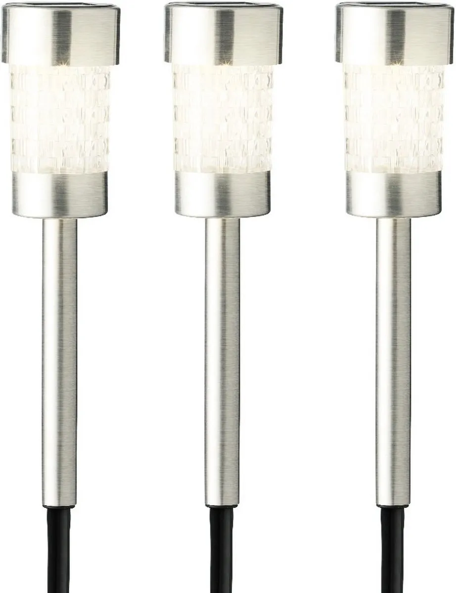 Lumineo Zonne Tuinlamp 26cm - 1W - Zilver