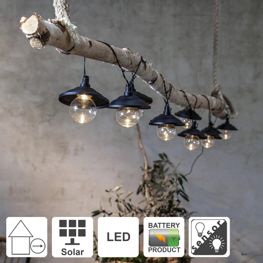 Star Trading Solar Lichtketting Globe Shade 180cm - 10 Leds - Warm wit