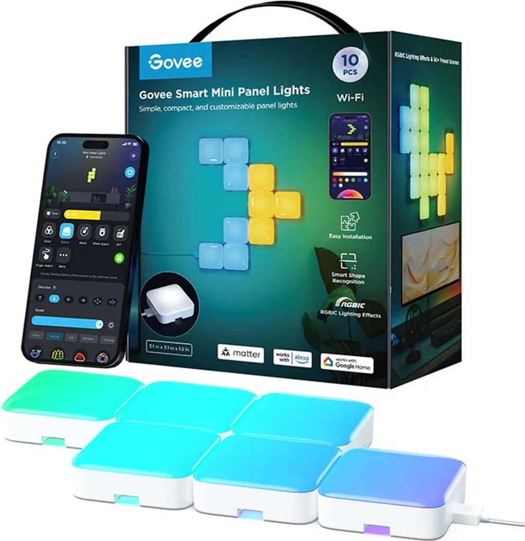 Govee Smart Mini Panel Lights 10 Stuks - Wit