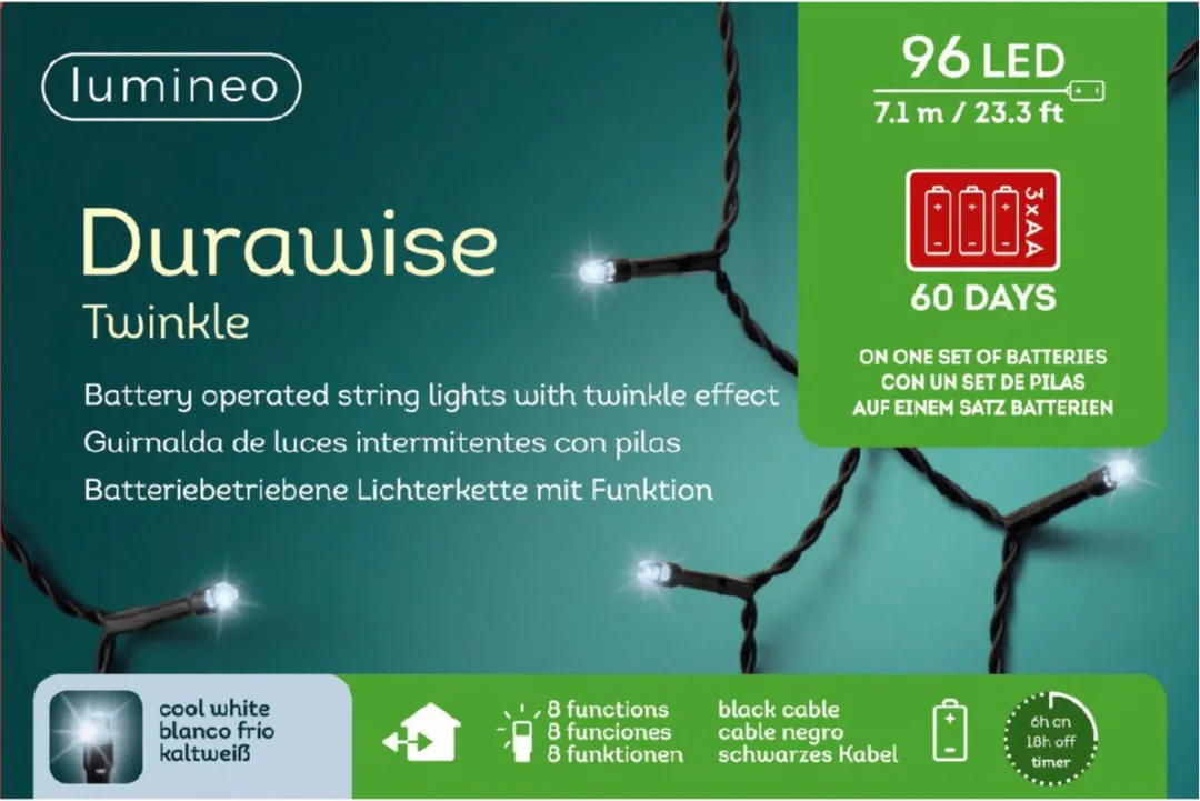 Lumineo Twinkle Kerstverlichting 2x48 Lampjes