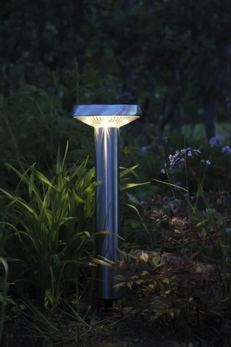 Star Trading Sevilla Solar LED Buitenlamp RVS - 2 Stuks