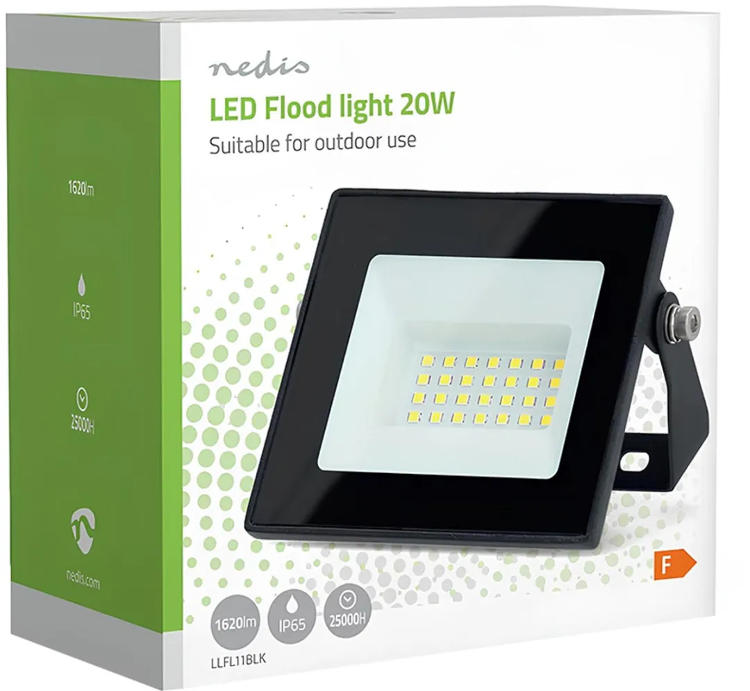 Nedis LED Schijnwerper 20W Koel Wit Mat - 1620 Lumen - afbeelding 6 van 6