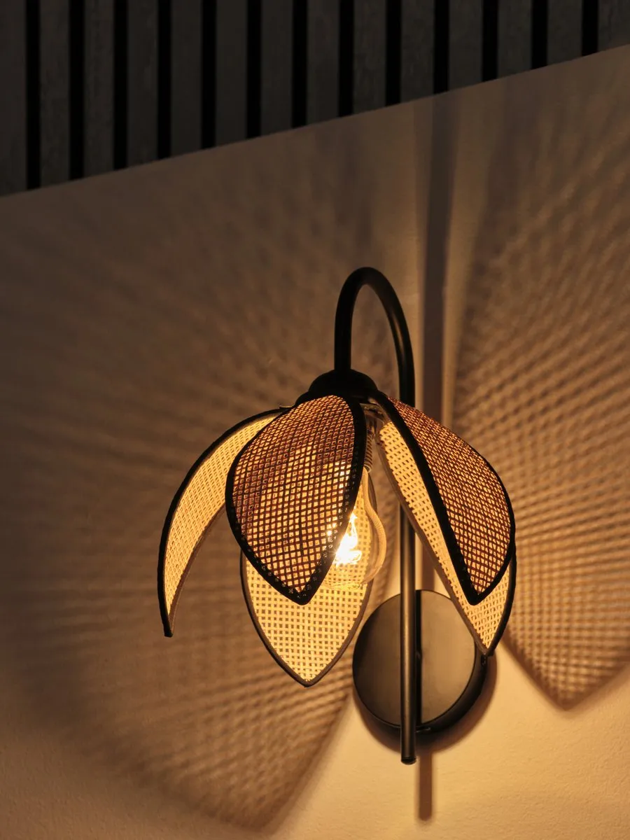 Osram Decor Rattan Lotus Wandlamp E27 - Bruin