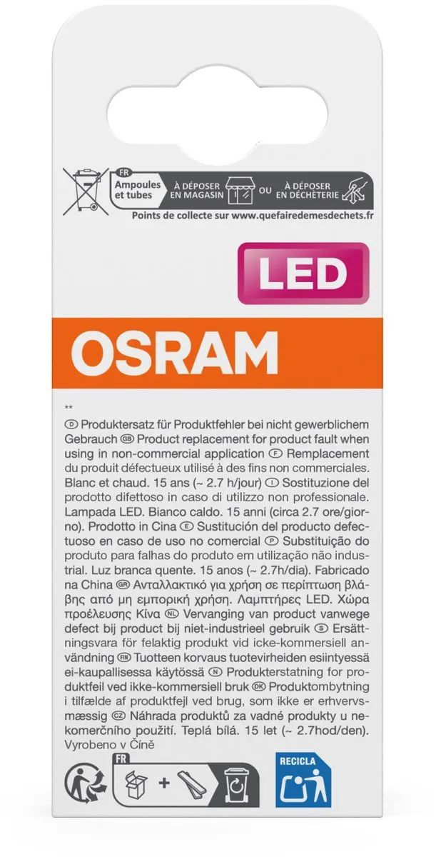 Osram LED Retrofit Classic P 1.8W E14 - 2700K - Helder - afbeelding 6 van 6