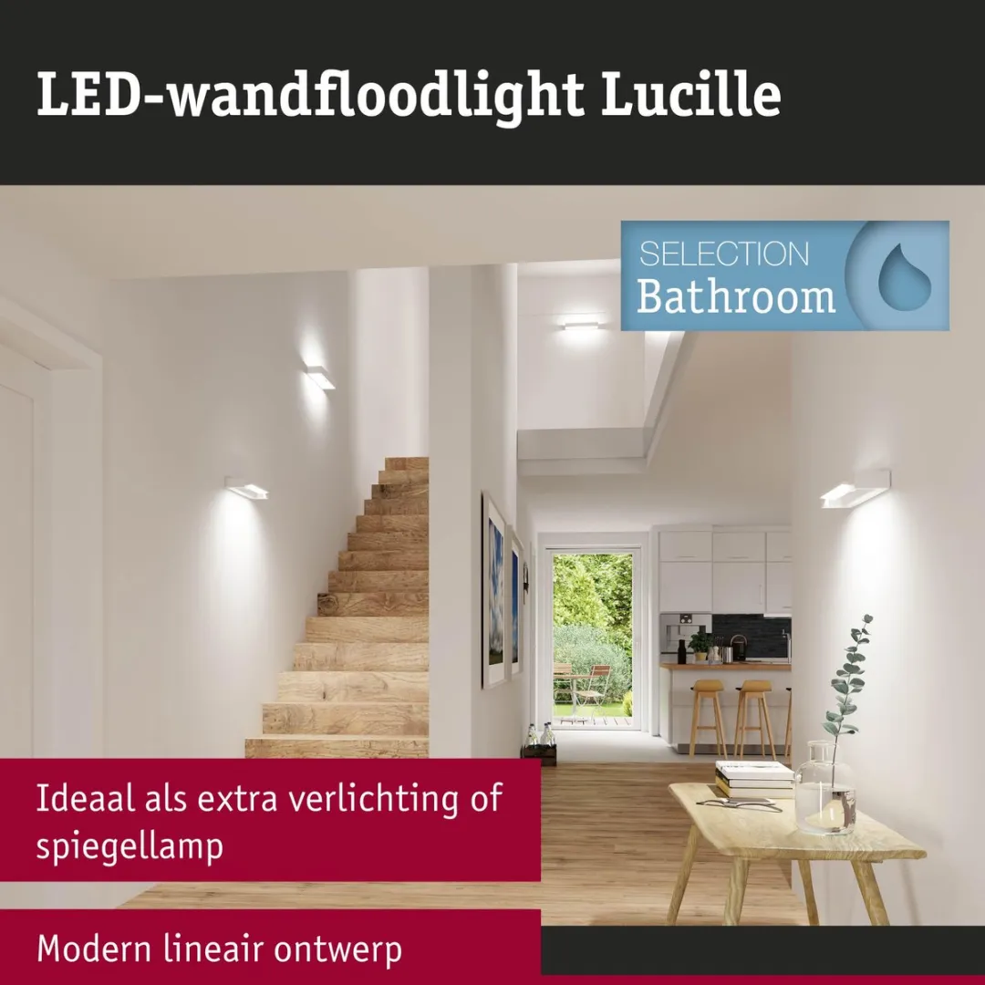 Paulmann Selection Bathroom LED-wandlamp Lucille 11.5W - 1000lm - Wit - afbeelding 6 van 6