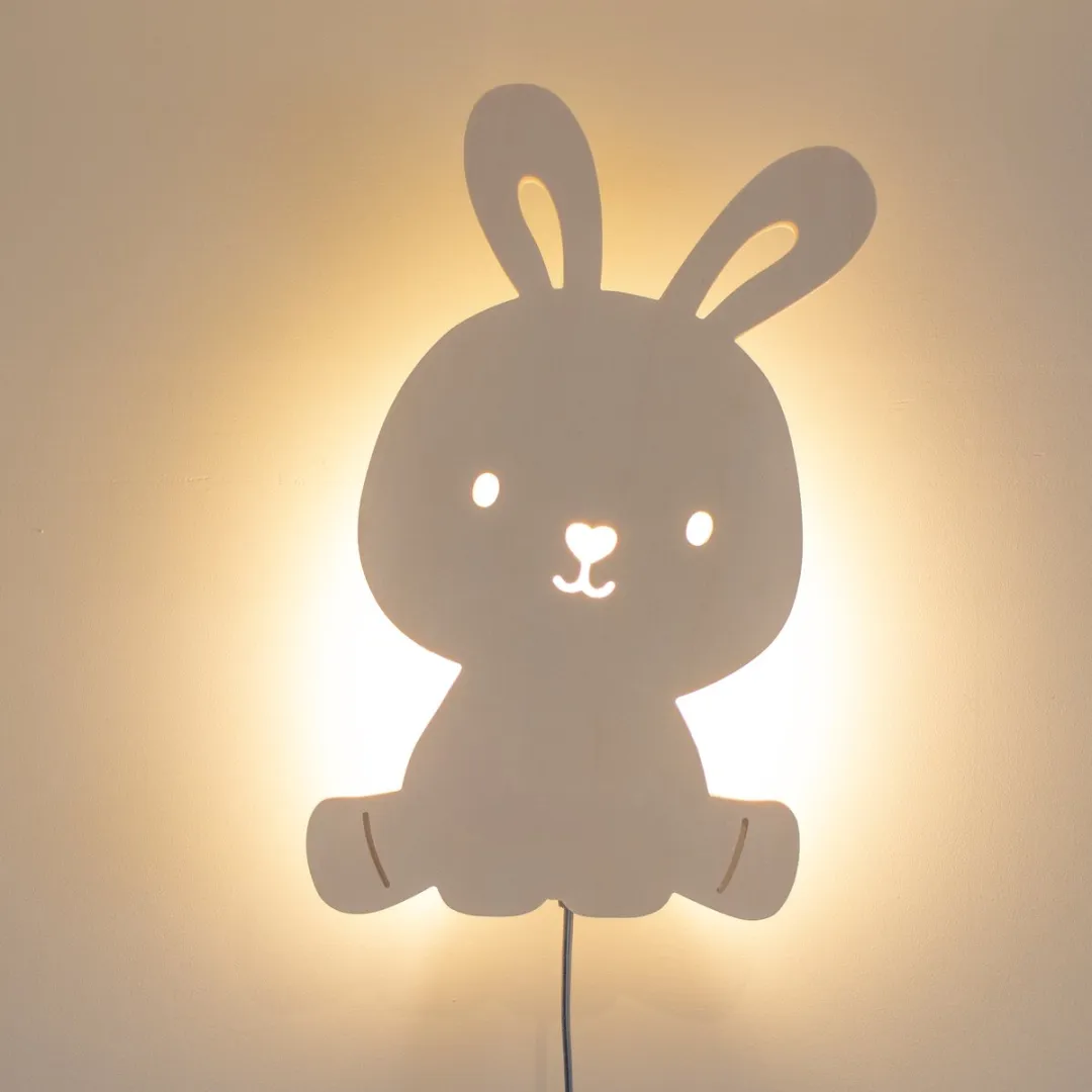 TreeToys Houten Wandlamp Konijn