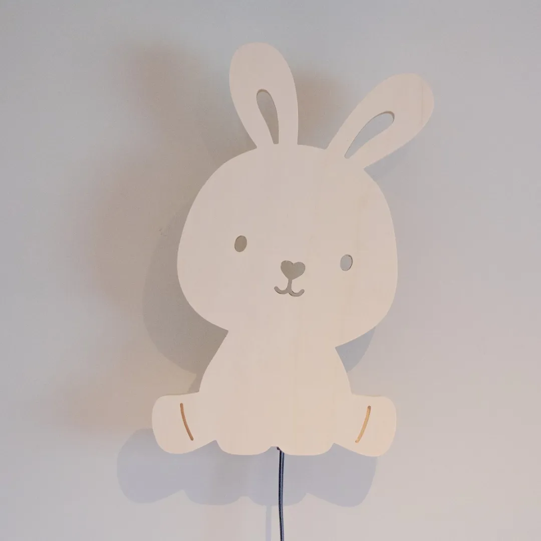 TreeToys Houten Wandlamp Konijn