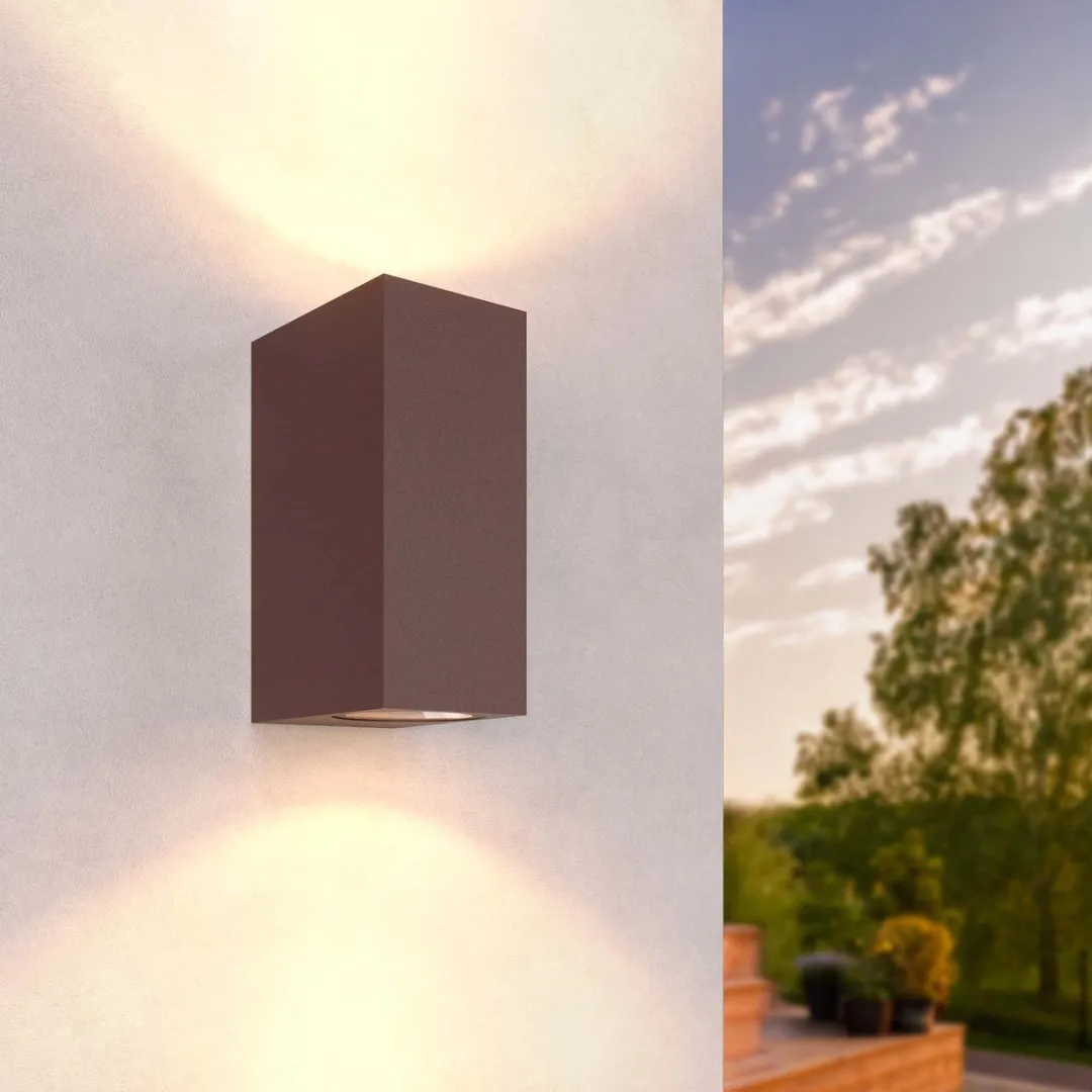 LEDVION Wandlamp Buiten Cube Roest