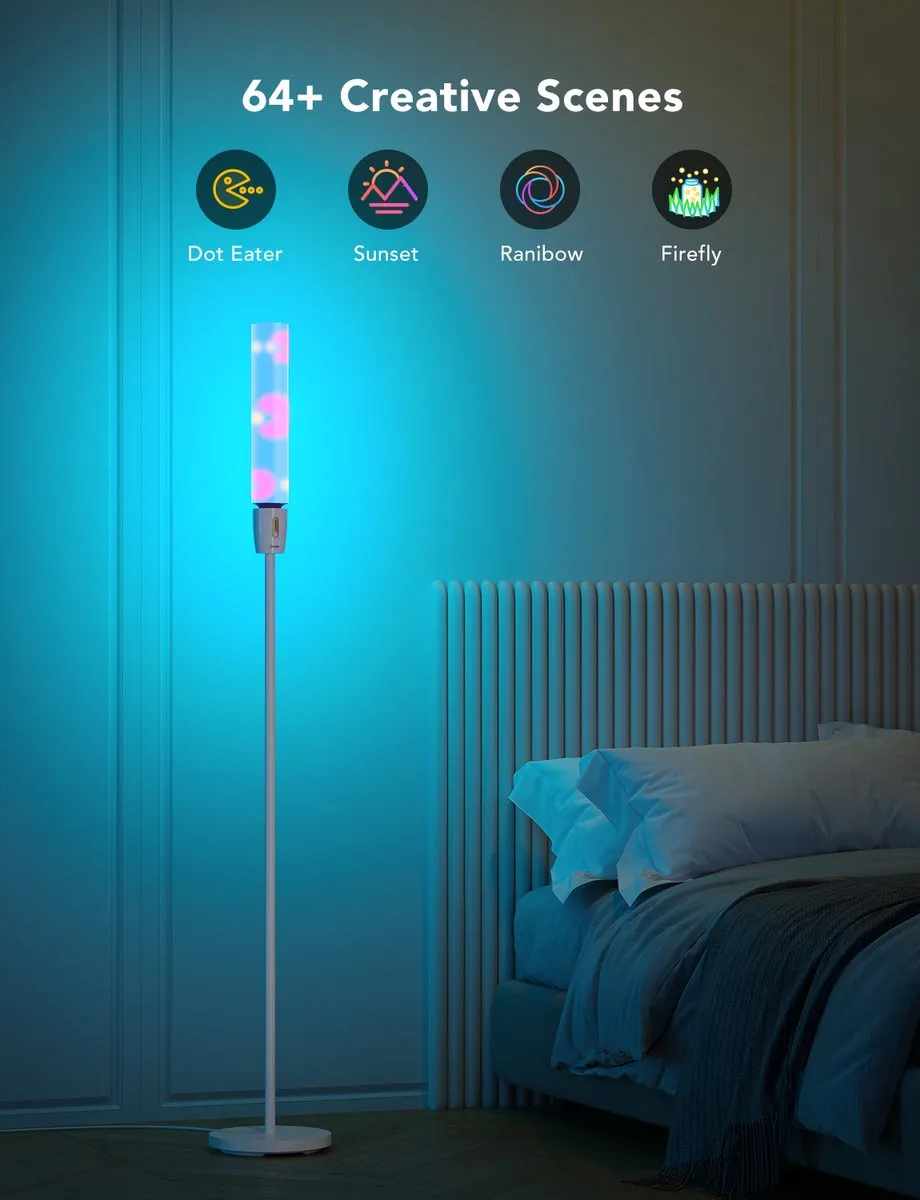 Govee RGBICWW Cilinder Staande Lamp - 24W - Wit
