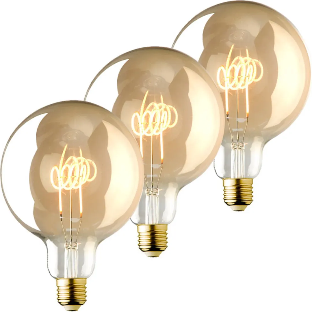 Lybardo E27 LED Lamp 3W - 3 Stuks - 2100K Warmwit - Amber - afbeelding 6 van 6