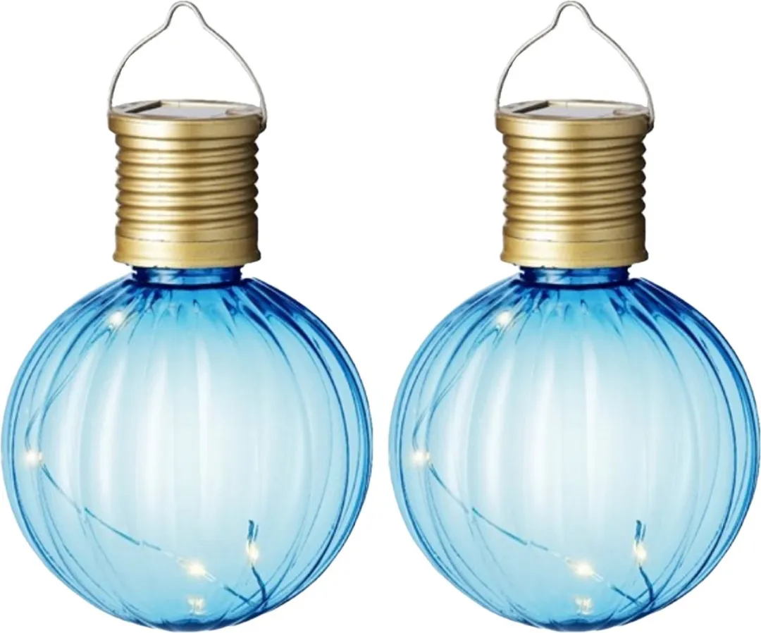 Lumineo Solar Tuinlampjes Blauw 8 Stuks