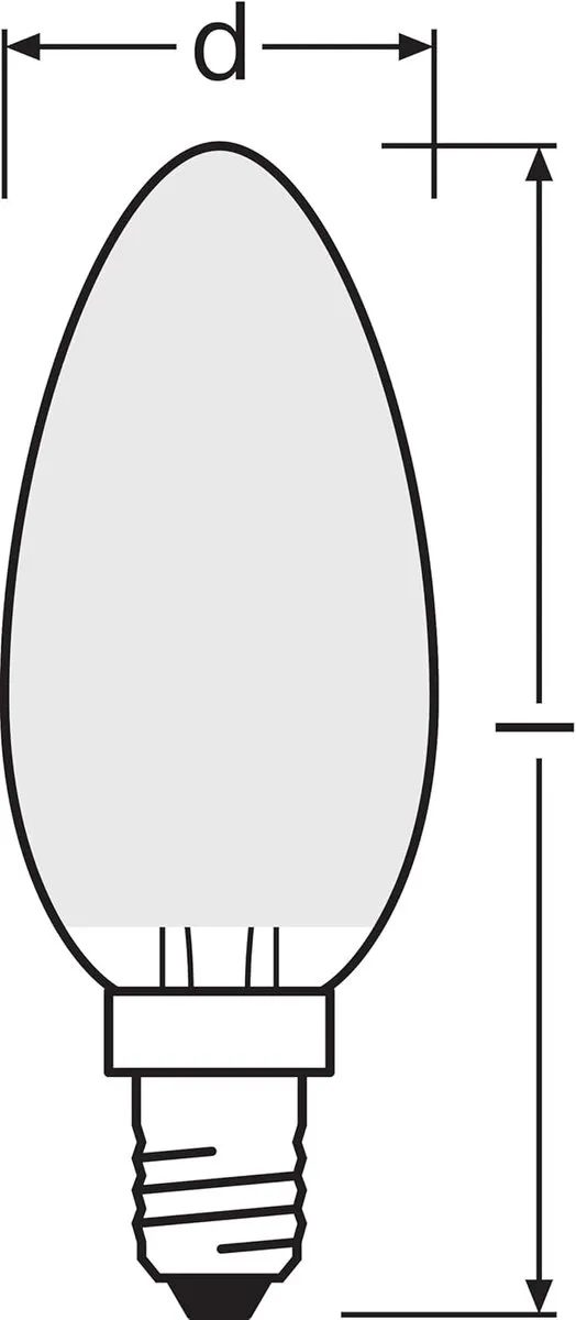 Osram LED Kaarslamp E14 2.5W Koelwit Mat - 4000K