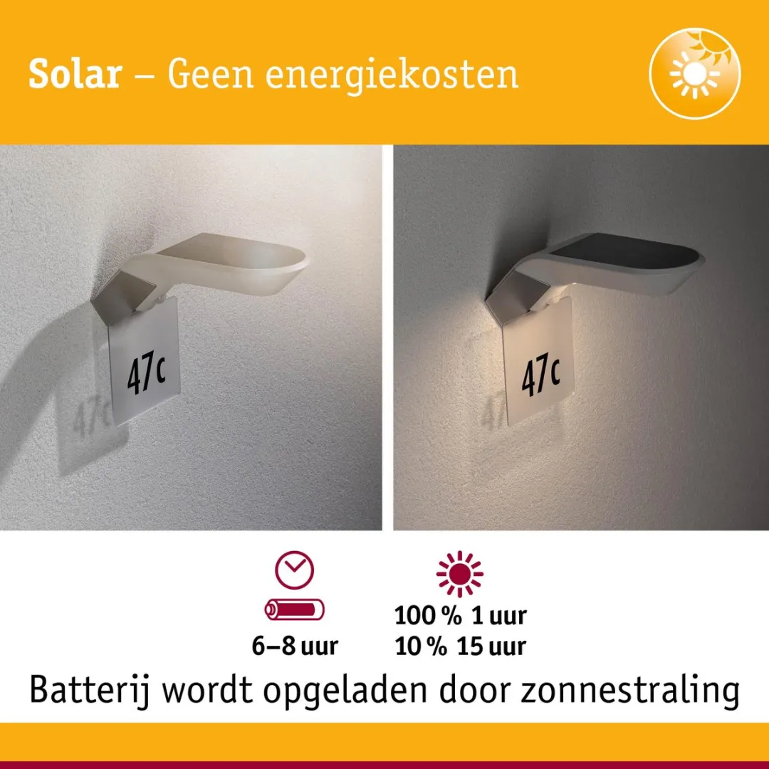 Paulmann Soley Bewegingsmelder Huisnummerverlichting - Transparant