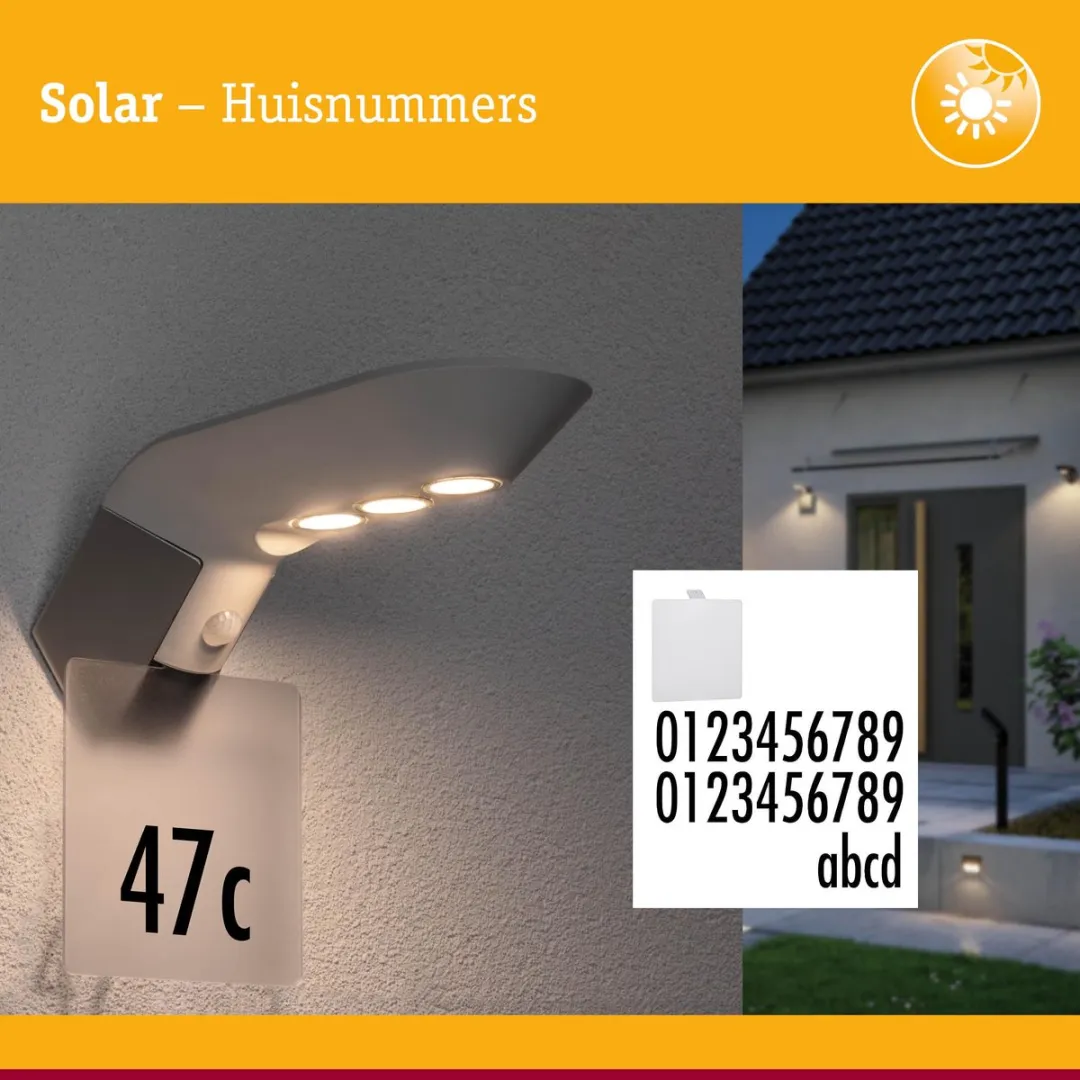 Paulmann Soley Bewegingsmelder Huisnummerverlichting - Transparant