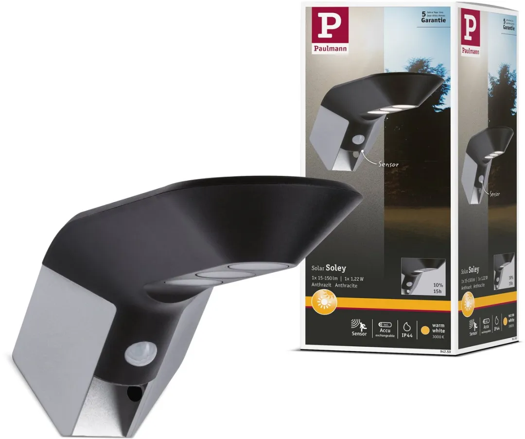 Paulmann Soley LED Huisnummerverlichting Bewegingsmelder IP44 3000K