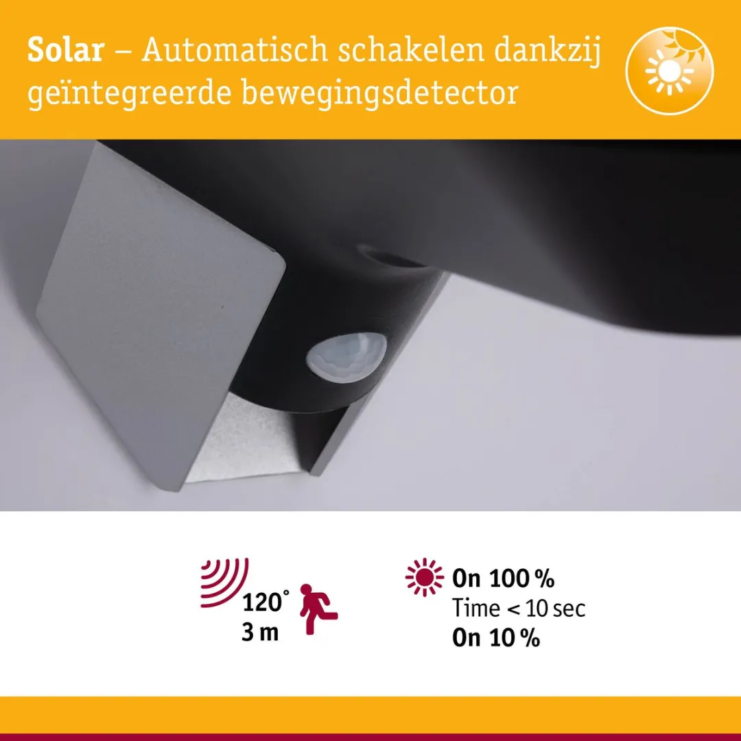 Paulmann Soley LED Huisnummerverlichting Bewegingsmelder IP44 3000K