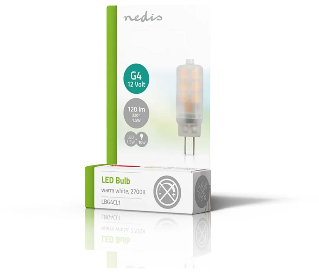 Nedis LED Lamp G4 1.5W 120lm Warm Wit - Mat
