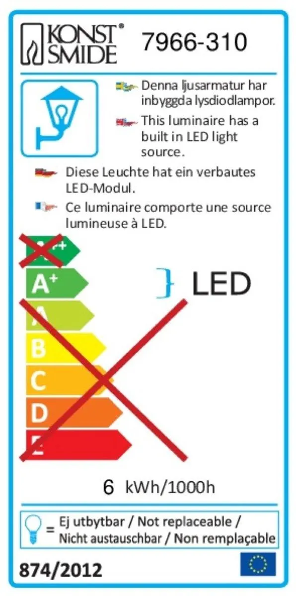 Konstsmide 7966-310 LED Inbouwlamp 3W - Zilver