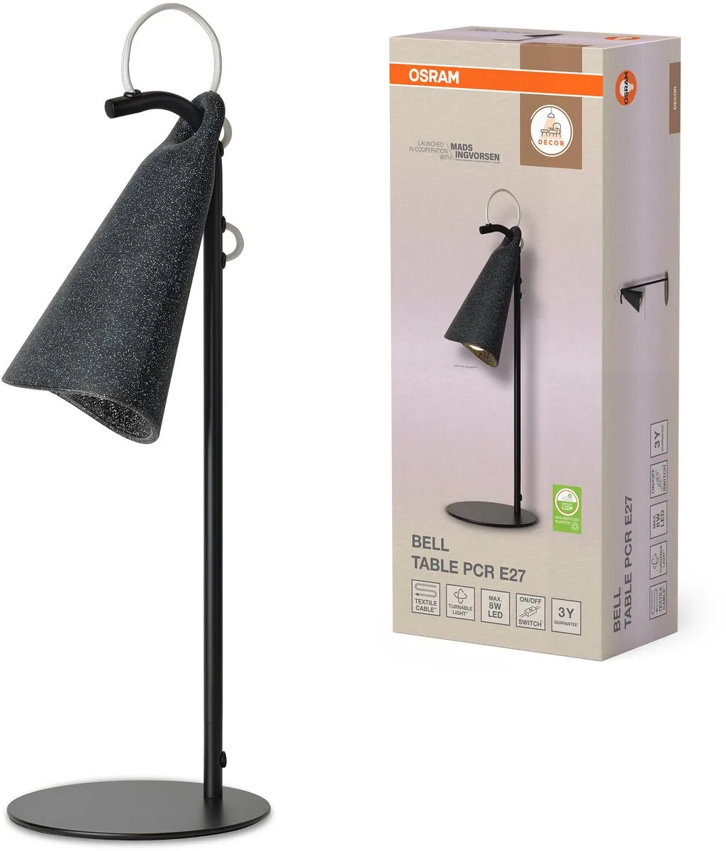 Osram Decor Bell Tafellamp E27 - Zwart