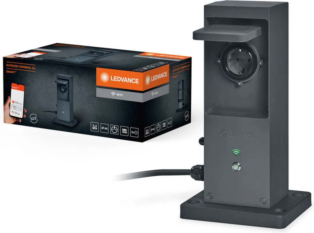LEDVANCE SMART+ WiFi Outdoor Terminal - Antraciet - 2 Stekkers - IP44