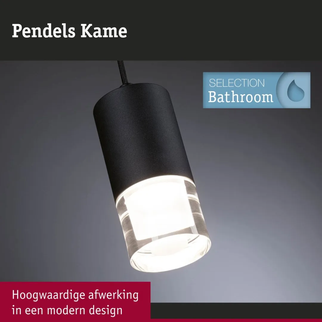 Paulmann LED-hanglamp Kame 9W - Zwart mat
