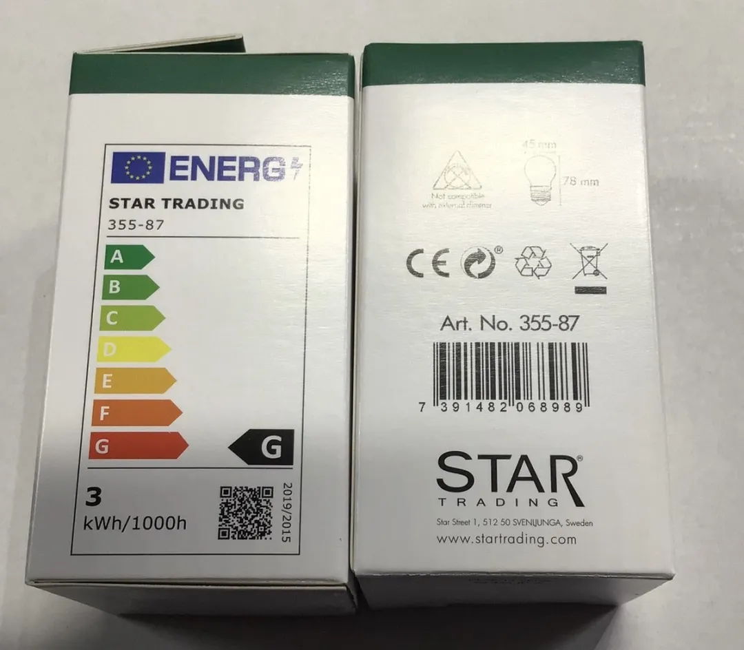 Star Trading Kogellamp 5-Pack - 2.9W Super Warm Wit 2200K - Rookglas