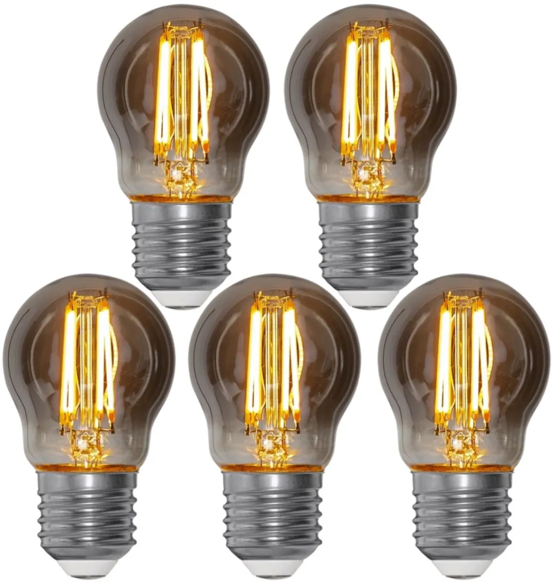 Star Trading Kogellamp 5-Pack - 2.9W Super Warm Wit 2200K - Rookglas
