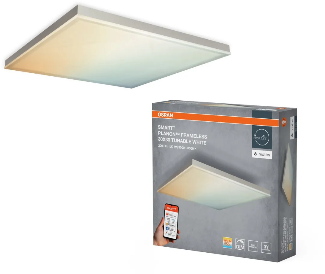 Osram Smart+ Matter Planon Frameless LED Paneel 300x300mm 20W - 1600lm