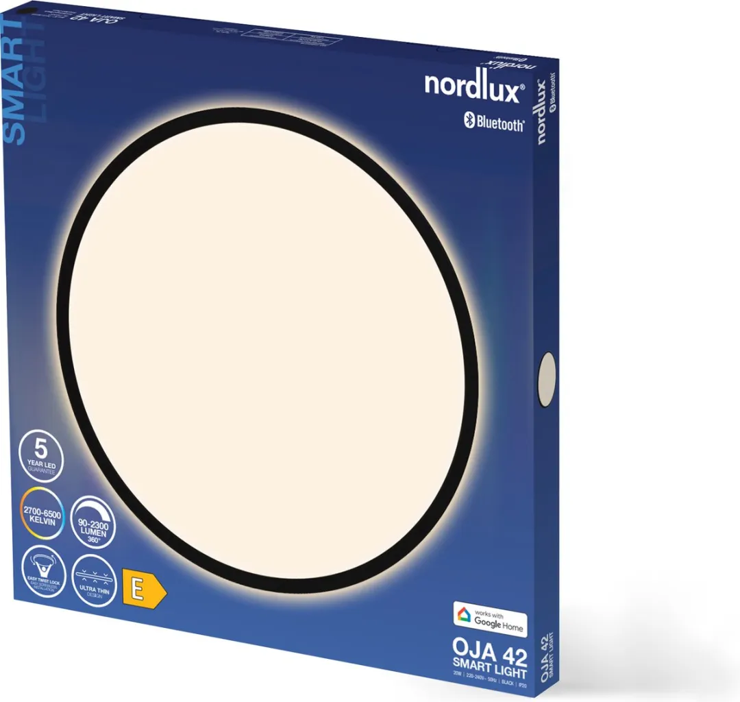 Nordlux Oja 42 Plafondlamp - 20W - Zwart - afbeelding 6 van 6
