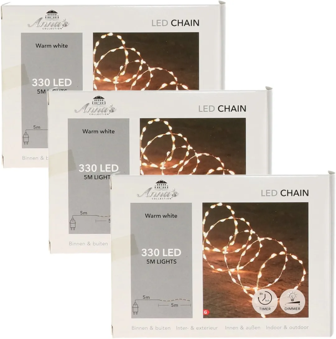 Anna's Collection Draadverlichting 330 LED Warm Wit